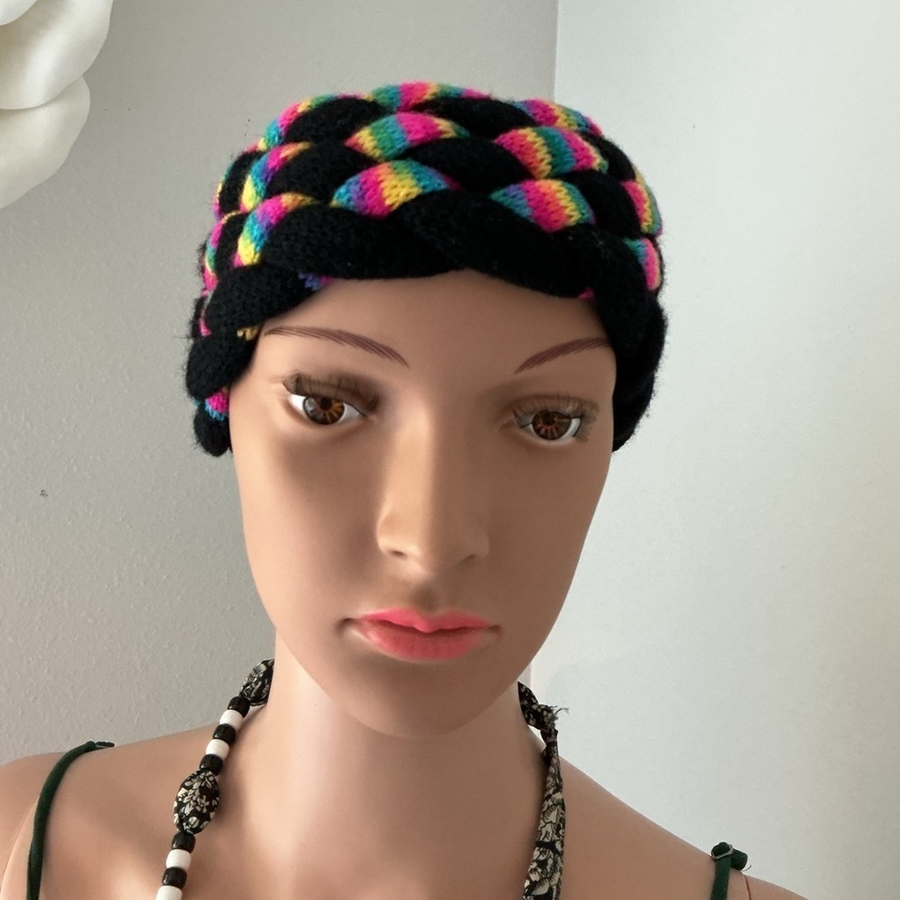 Handmade Vibrant Multicolor Braided Headband